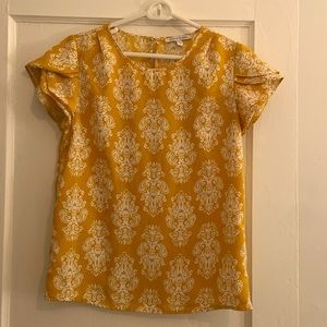 41 Hawthorn Yellow and White Blouse